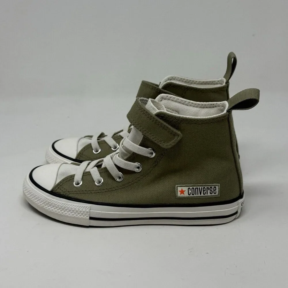 Converse Chuck Taylor All Star High Shoes Kids Size 1 Olive Green Easy On